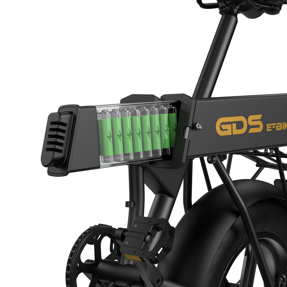 Ploarna electric bike battery pack with Samsung cells and smart battery management system on an electric bike.