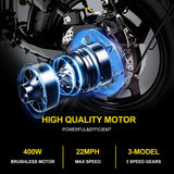 Polarna F10 14“ Electric Bike Foldable With 400W Motor 48V 17.5Ah Battery Luxury 10 suspension system - Polarna Ebikes Polarna Ebikes Black POLANRA Polarna F10 14“ Electric Bike Foldable With 400W Motor 48V 17.5Ah Battery Luxury 10 suspension system