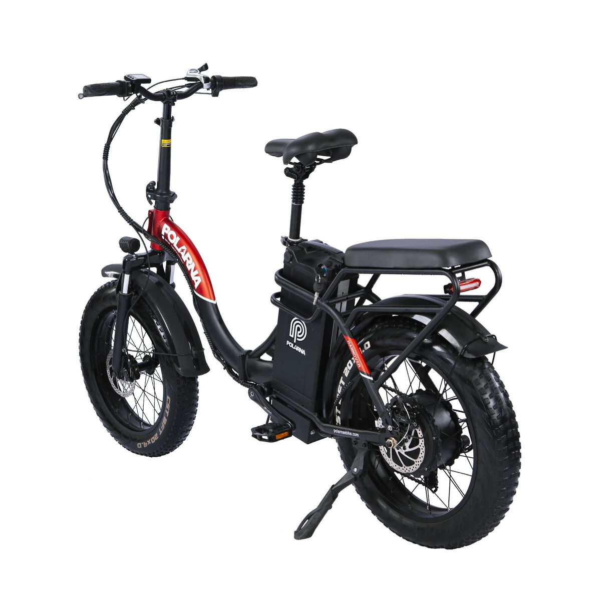 Polarna Hannover 20“ Fat Tire Foldable Electric Bike With 750W Motor 48V 30Ah Samsung Battery Seat Shock Absorber - Polarna Ebikes Polarna Ebikes Hannover ebike BK+Front Base POLANRA Polarna Hannover 20“ Fat Tire Foldable Electric Bike With 750W Motor 48V 30Ah Samsung Battery Seat Shock Absorber