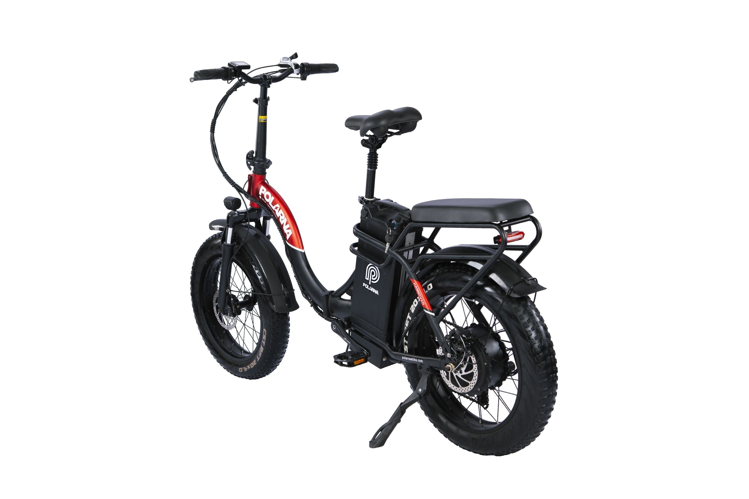 Polarna Hannover 20“ Fat Tire Foldable Electric Bike With 750W Motor 48V 30Ah Samsung Battery Seat Shock Absorber - Polarna Ebikes Polarna Ebikes Hannover ebike BK+Front Base POLANRA Polarna Hannover 20“ Fat Tire Foldable Electric Bike With 750W Motor 48V 30Ah Samsung Battery Seat Shock Absorber
