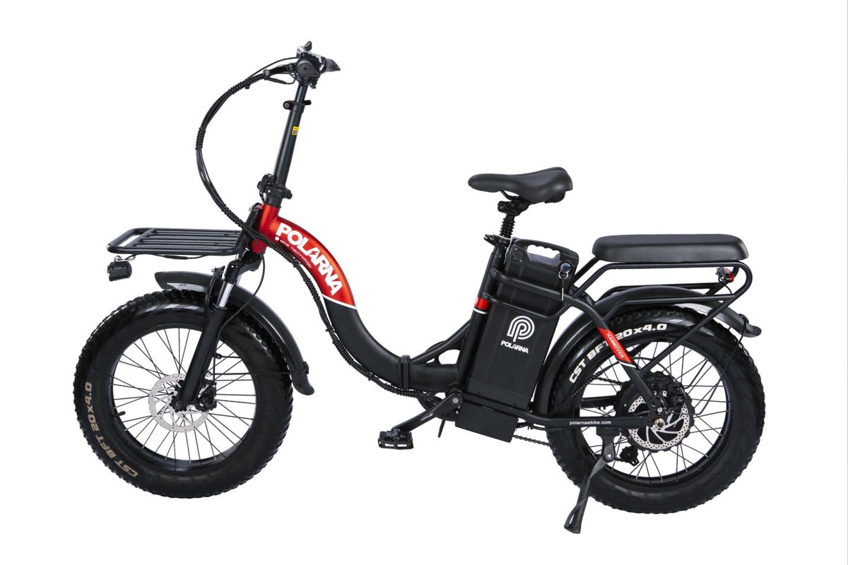 Polarna Hannover 20“ Fat Tire Foldable Electric Bike With 750W Motor 48V 30Ah Samsung Battery Seat Shock Absorber - Polarna Ebikes Polarna Ebikes Hannover ebike BK+Front Base POLANRA Polarna Hannover 20“ Fat Tire Foldable Electric Bike With 750W Motor 48V 30Ah Samsung Battery Seat Shock Absorber