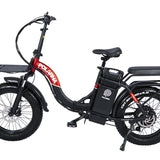 Polarna Hannover 20“ Fat Tire Foldable Electric Bike With 750W Motor 48V 30Ah Samsung Battery Seat Shock Absorber - Polarna Ebikes Polarna Ebikes Hannover ebike BK+Front Base POLANRA Polarna Hannover 20“ Fat Tire Foldable Electric Bike With 750W Motor 48V 30Ah Samsung Battery Seat Shock Absorber