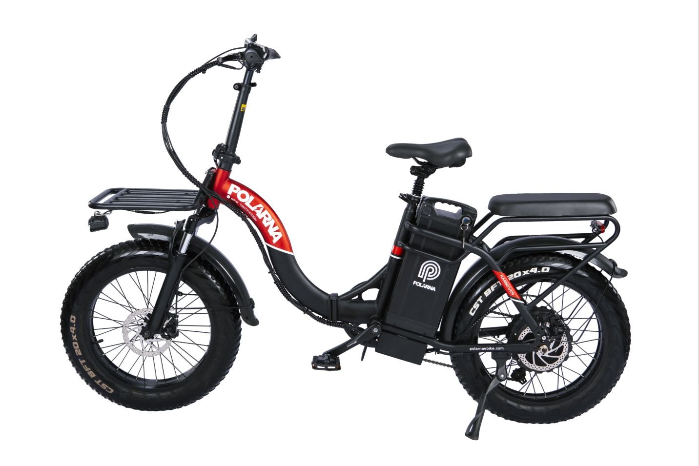 Polarna Hannover 20“ Fat Tire Foldable Electric Bike With 750W Motor 48V 30Ah Samsung Battery Seat Shock Absorber - Polarna Ebikes Polarna Ebikes Hannover ebike BK+Front Base POLANRA Polarna Hannover 20“ Fat Tire Foldable Electric Bike With 750W Motor 48V 30Ah Samsung Battery Seat Shock Absorber