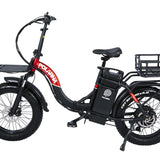 Polarna Hannover 20“ Fat Tire Foldable Electric Bike With 750W Motor 48V 30Ah Samsung Battery Seat Shock Absorber - Polarna Ebikes Polarna Ebikes Electric bicycle-BK + Front Base&Rear Basket POLANRA Polarna Hannover 20“ Fat Tire Foldable Electric Bike With 750W Motor 48V 30Ah Samsung Battery Seat Shock Absorber