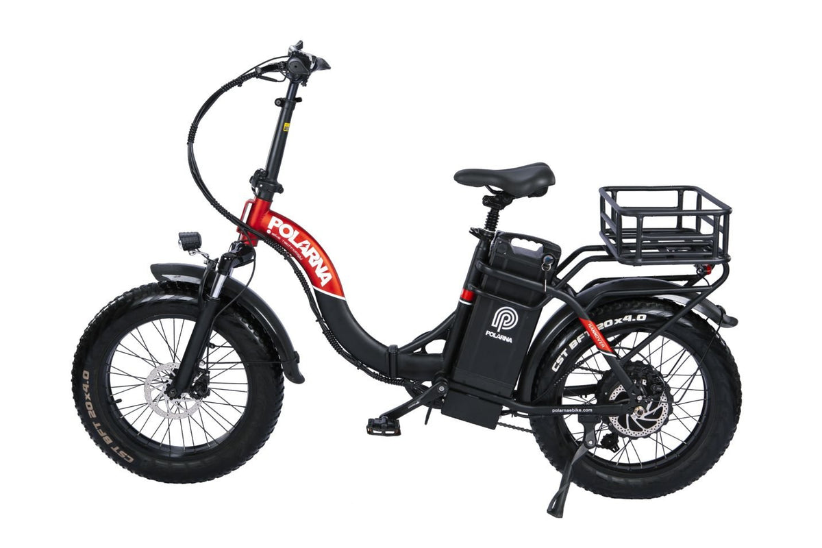 Polarna Hannover 20“ Fat Tire Foldable Electric Bike With 750W Motor 48V 30Ah Samsung Battery Seat Shock Absorber - Polarna Ebikes Polarna Ebikes Hannover ebike BK+Front Base POLANRA Polarna Hannover 20“ Fat Tire Foldable Electric Bike With 750W Motor 48V 30Ah Samsung Battery Seat Shock Absorber