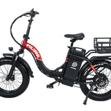 Polarna Hannover 20“ Fat Tire Foldable Electric Bike With 750W Motor 48V 30Ah Samsung Battery Seat Shock Absorber - Polarna Ebikes Polarna Ebikes Hannover ebike BK+Front Base POLANRA Polarna Hannover 20“ Fat Tire Foldable Electric Bike With 750W Motor 48V 30Ah Samsung Battery Seat Shock Absorber