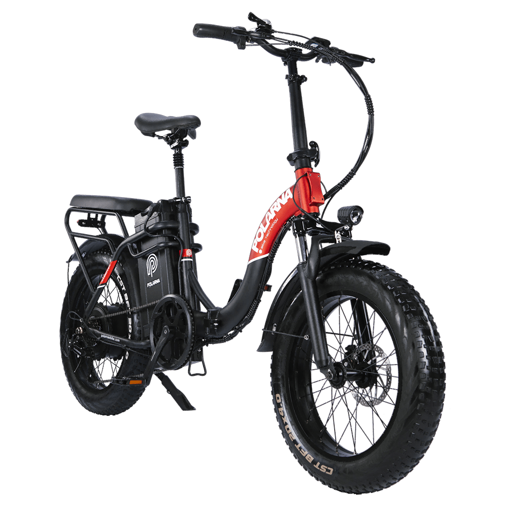 Polarna Hannover 20“ Fat Tire Foldable Electric Bike With 750W Motor 48V 30Ah Samsung Battery Seat Shock Absorber - Polarna Ebikes Polarna Ebikes Hannover ebike BK+Front Base POLANRA Polarna Hannover 20“ Fat Tire Foldable Electric Bike With 750W Motor 48V 30Ah Samsung Battery Seat Shock Absorber