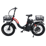 Polarna Hannover 20“ Fat Tire Foldable Electric Bike With 750W Motor 48V 30Ah Samsung Battery Seat Shock Absorber - Polarna Ebikes Polarna Ebikes Electric bicycle-BK + Front Base&Front Basket&Rear Basket POLANRA Polarna Hannover 20“ Fat Tire Foldable Electric Bike With 750W Motor 48V 30Ah Samsung Battery Seat Shock Absorber