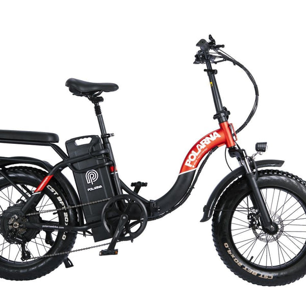 Polarna Hannover 20“ Fat Tire Foldable Electric Bike With 750W Motor 48V 30Ah Samsung Battery Seat Shock Absorber - Polarna Ebikes Polarna Ebikes Hannover ebike BK+Front Base POLANRA Polarna Hannover 20“ Fat Tire Foldable Electric Bike With 750W Motor 48V 30Ah Samsung Battery Seat Shock Absorber