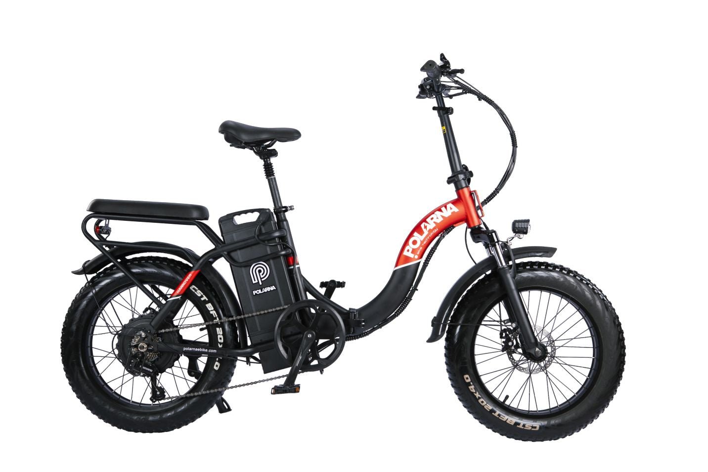 Polarna Hannover 20“ Fat Tire Foldable Electric Bike With 750W Motor 48V 30Ah Samsung Battery Seat Shock Absorber - Polarna Ebikes Polarna Ebikes Hannover ebike BK+Front Base POLANRA Polarna Hannover 20“ Fat Tire Foldable Electric Bike With 750W Motor 48V 30Ah Samsung Battery Seat Shock Absorber