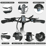POLARNA M3 20“ Fat Tire Foldable Electric Bike With 750W Motor 48V 13Ah Battery for Snow Sand Outdoor(USA) - Polarna Ebikes Polarna Ebikes Black POLANRA POLARNA M3 20“ Fat Tire Foldable Electric Bike With 750W Motor 48V 13Ah Battery for Snow Sand Outdoor(USA)