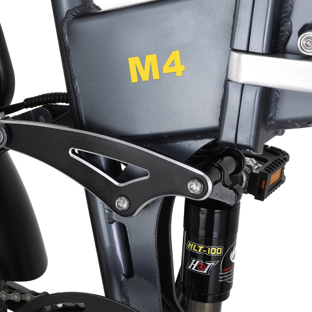 Polarna M4 20“ Electric Mountain Bike Foldable With 750W Motor 48V 14Ah Battery Pneumatic Fork - Polarna Ebikes Polarna Ebikes DarkGreen POLANRA Polarna M4 20“ Electric Mountain Bike Foldable With 750W Motor 48V 14Ah Battery Pneumatic Fork