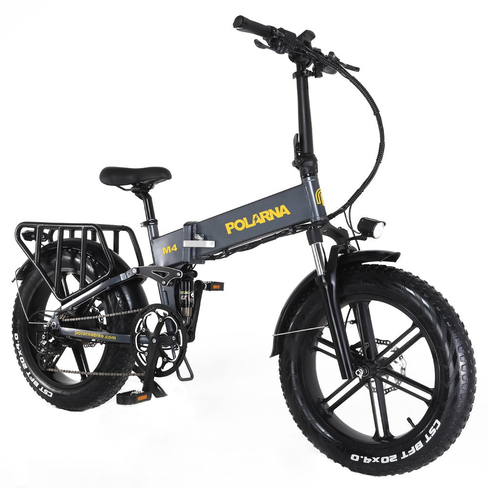 Polarna M4 20“ Electric Mountain Bike Foldable With 750W Motor 48V 14Ah Battery Pneumatic Fork - Polarna Ebikes Polarna Ebikes DarkGreen POLANRA Polarna M4 20“ Electric Mountain Bike Foldable With 750W Motor 48V 14Ah Battery Pneumatic Fork