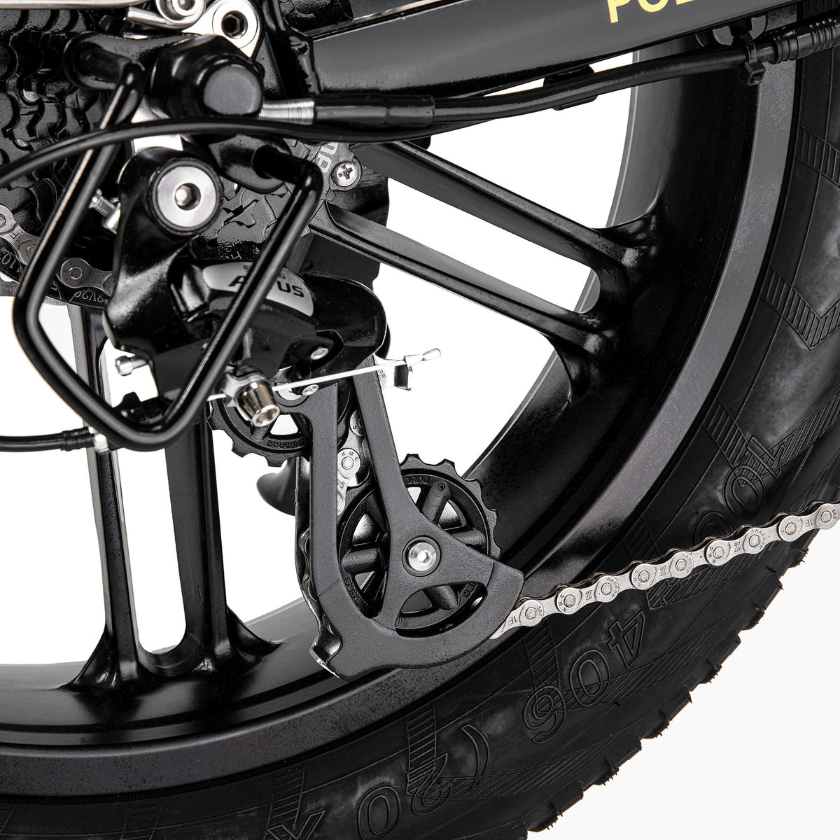 Polarna M5 20“ Fat Tire Foldable Electric Bike With 750W Motor 48V 15Ah Battery Pneumatic Fork(USA) - Polarna Ebikes Polarna Ebikes Black POLANRA Polarna M5 20“ Fat Tire Foldable Electric Bike With 750W Motor 48V 15Ah Battery Pneumatic Fork(USA)