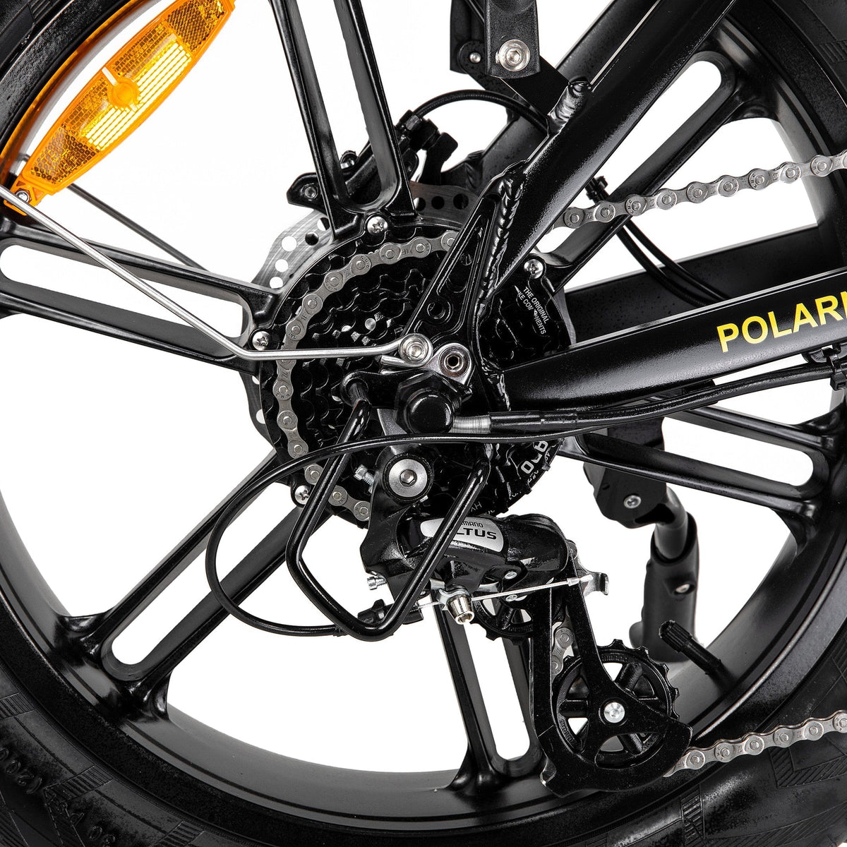 Polarna M5 20“ Fat Tire Foldable Electric Bike With 750W Motor 48V 15Ah Battery Pneumatic Fork(USA) - Polarna Ebikes Polarna Ebikes Black POLANRA Polarna M5 20“ Fat Tire Foldable Electric Bike With 750W Motor 48V 15Ah Battery Pneumatic Fork(USA)