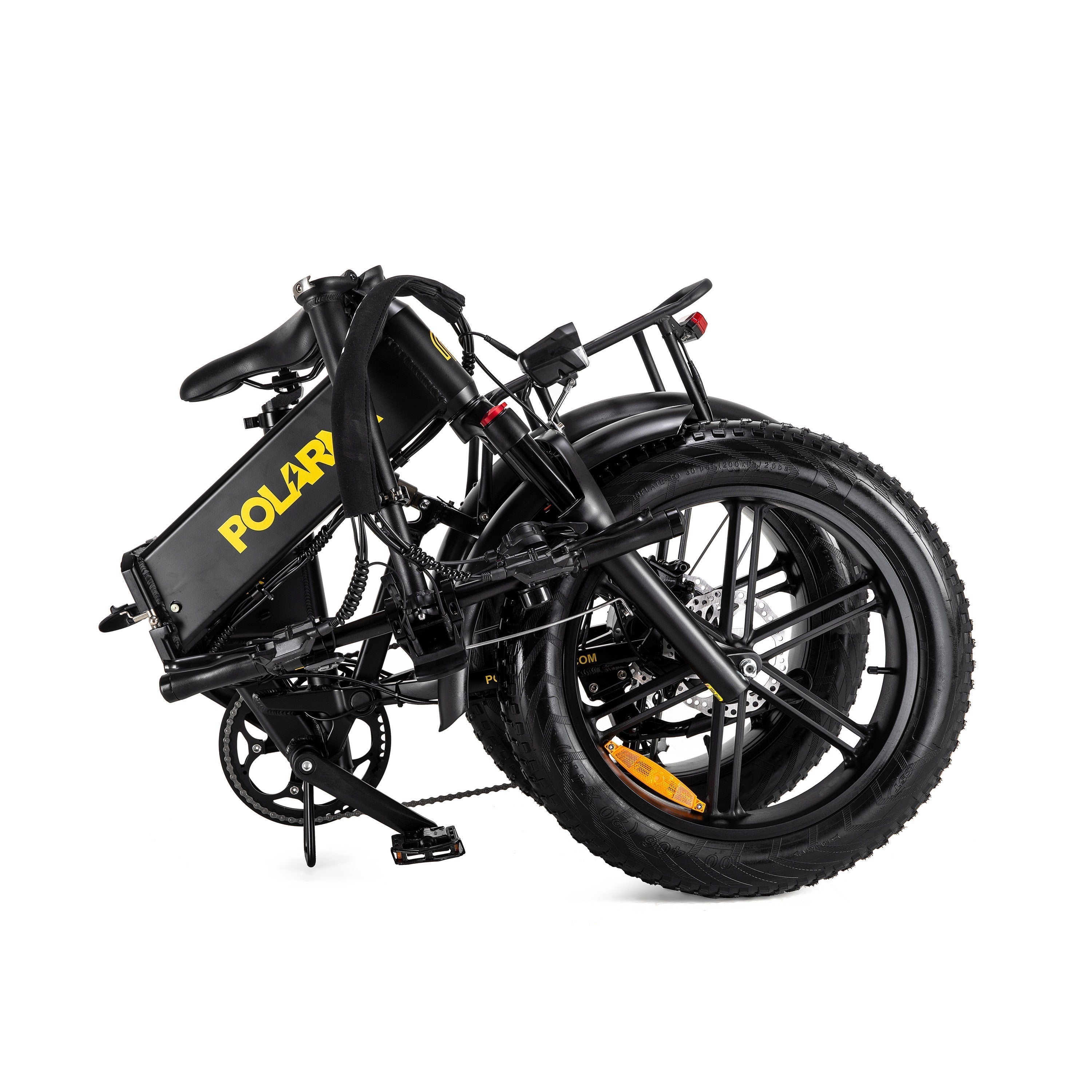 Polarna M5 20“ Fat Tire Foldable Electric Bike With 750W Motor 48V 15Ah Battery Pneumatic Fork(USA) - Polarna Ebikes Polarna Ebikes Black POLANRA Polarna M5 20“ Fat Tire Foldable Electric Bike With 750W Motor 48V 15Ah Battery Pneumatic Fork(USA)