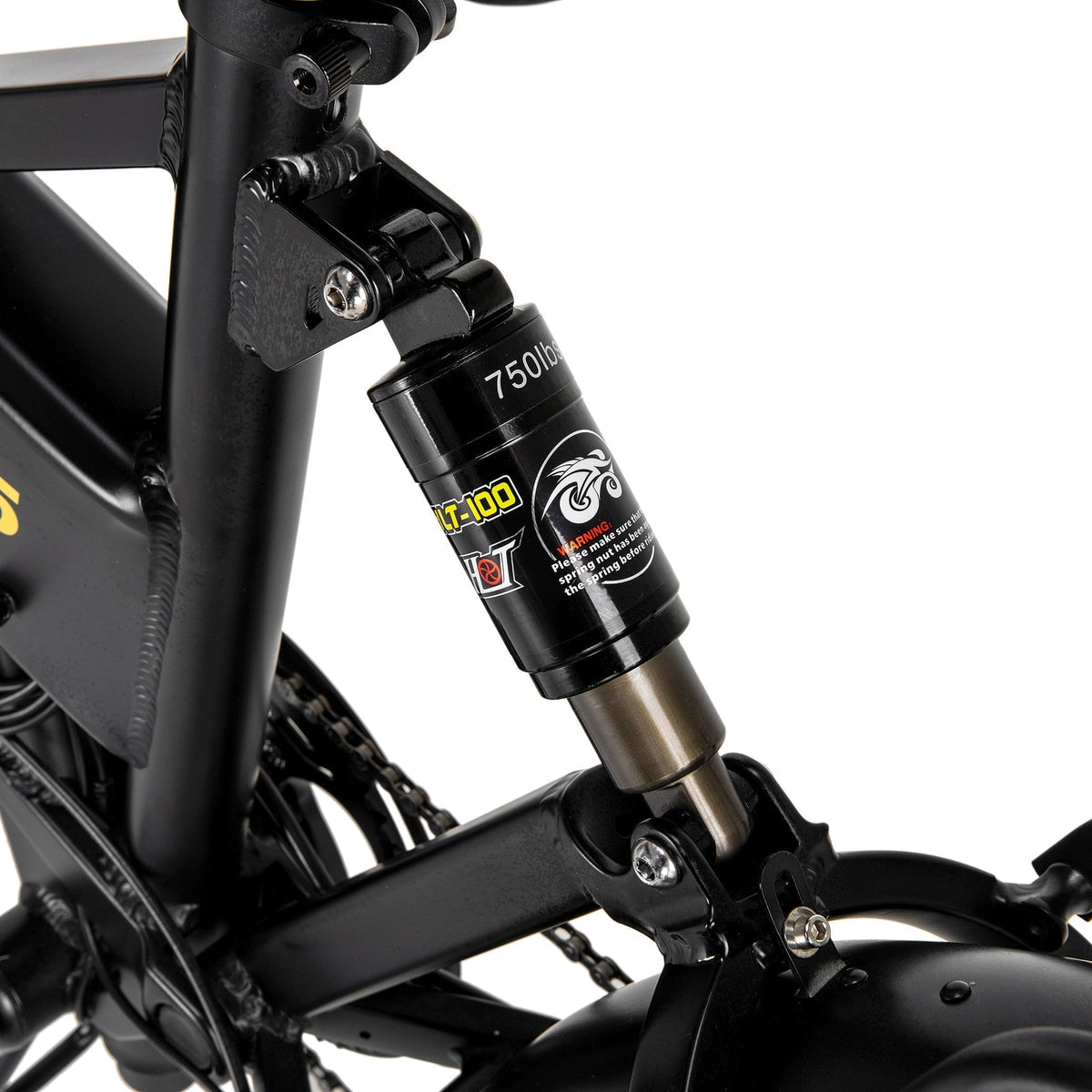 Polarna M5 20“ Fat Tire Foldable Electric Bike With 750W Motor 48V 15Ah Battery Pneumatic Fork(USA) - Polarna Ebikes Polarna Ebikes Black POLANRA Polarna M5 20“ Fat Tire Foldable Electric Bike With 750W Motor 48V 15Ah Battery Pneumatic Fork(USA)
