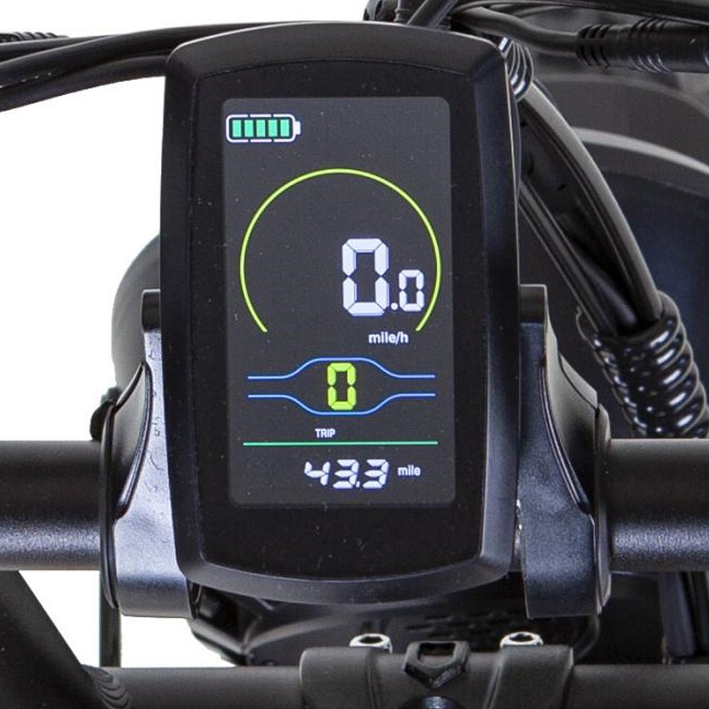 Polarna M6 20“ Fat Tire Foldable Electric Bike With 1000W Motor 48V 17.5Ah Samsung Battery hydraulic Fork - Polarna Ebikes Polarna Ebikes M6 BLACK mechanical shock and 80C display POLANRA Polarna M6 20“ Fat Tire Foldable Electric Bike With 1000W Motor 48V 17.5Ah Samsung Battery hydraulic Fork