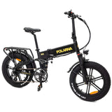 Polarna M6 20“ Fat Tire Foldable Electric Bike With 1000W Motor 48V 17.5Ah Samsung Battery hydraulic Fork - Polarna Ebikes Polarna Ebikes M6 BLACK mechanical shock and 80C display POLANRA Polarna M6 20“ Fat Tire Foldable Electric Bike With 1000W Motor 48V 17.5Ah Samsung Battery hydraulic Fork