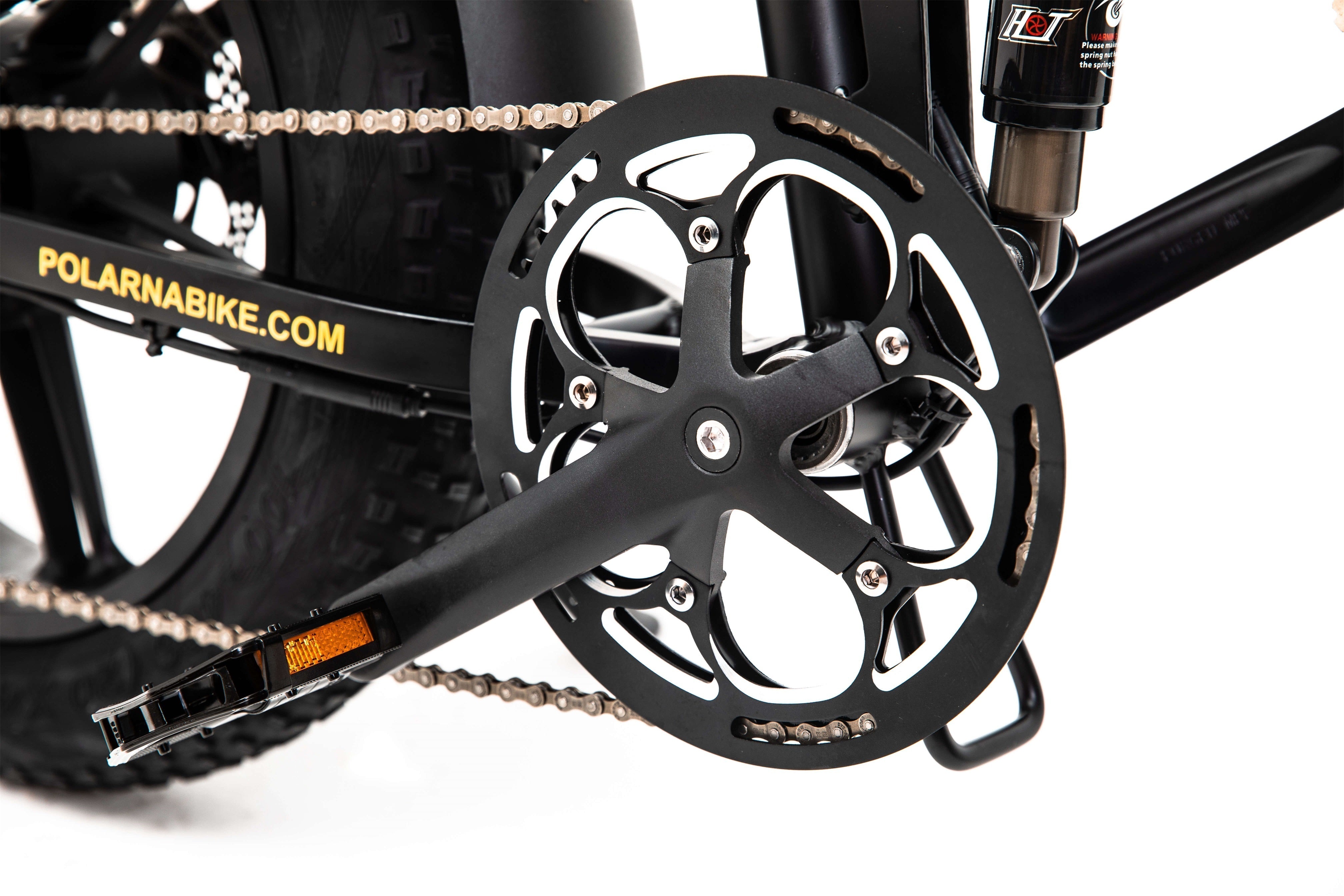 Polarna M6 20“ Fat Tire Foldable Electric Bike With 1000W Motor 48V 17.5Ah Samsung Battery hydraulic Fork - Polarna Ebikes Polarna Ebikes M6 BLACK mechanical shock and 80C display POLANRA Polarna M6 20“ Fat Tire Foldable Electric Bike With 1000W Motor 48V 17.5Ah Samsung Battery hydraulic Fork