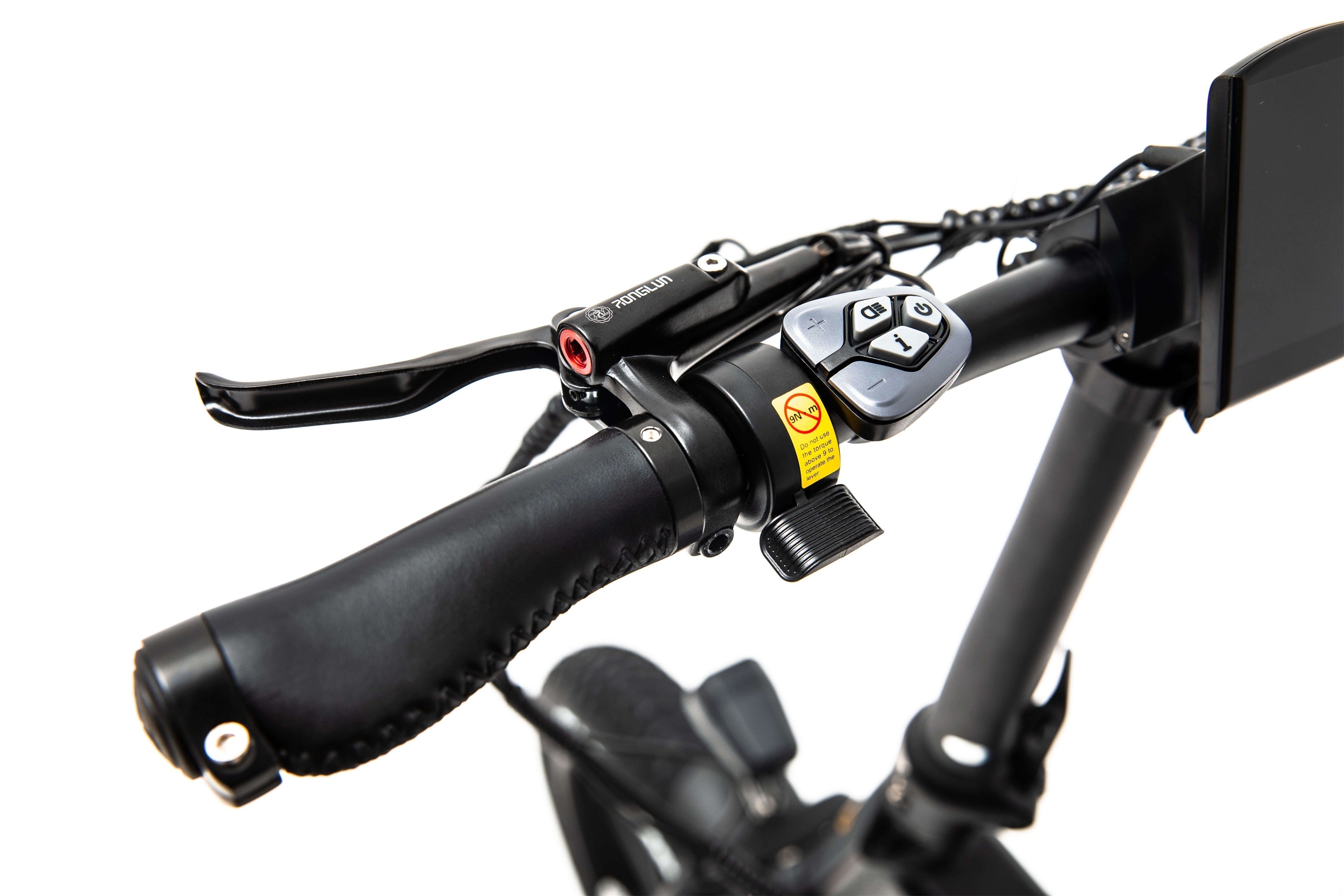 Polarna M6 20“ Fat Tire Foldable Electric Bike With 1000W Motor 48V 17.5Ah Samsung Battery hydraulic Fork - Polarna Ebikes Polarna Ebikes M6 BLACK mechanical shock and 80C display POLANRA Polarna M6 20“ Fat Tire Foldable Electric Bike With 1000W Motor 48V 17.5Ah Samsung Battery hydraulic Fork