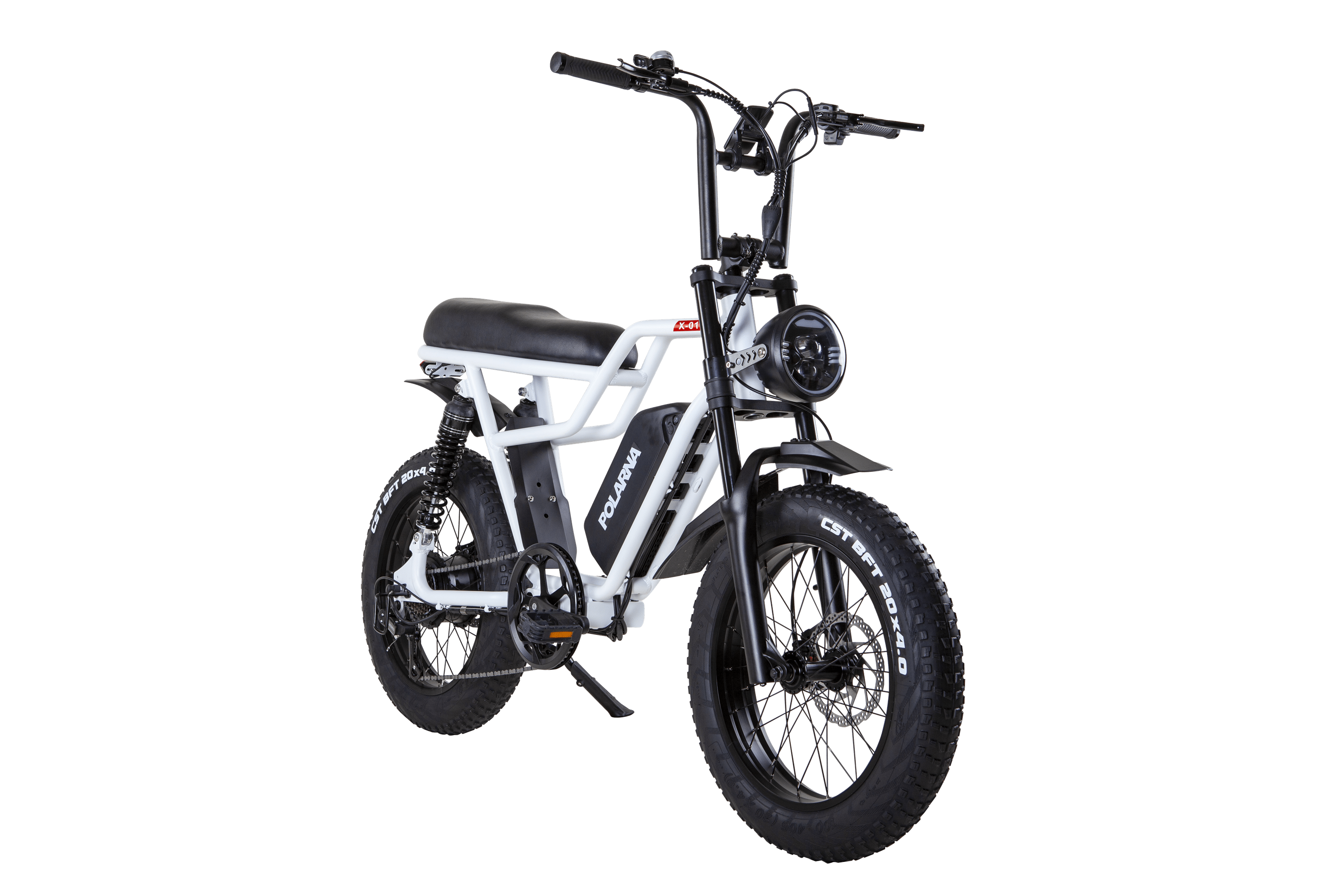 Polarna X-01 20“ 4.0 Fat Tire Electric Motorbike With 1000W Motor 48V 22.5Ah SamSung Battery Pneumatic Fork(USA) - Polarna Ebikes Polarna Ebikes Black POLANRA Polarna X-01 20“ 4.0 Fat Tire Electric Motorbike With 1000W Motor 48V 22.5Ah SamSung Battery Pneumatic Fork(USA)