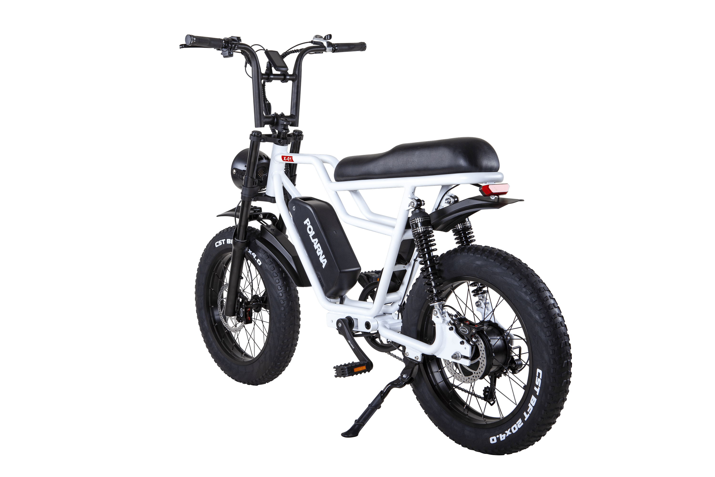 Polarna X-01 20“ 4.0 Fat Tire Electric Motorbike With 1000W Motor 48V 22.5Ah SamSung Battery Pneumatic Fork(USA) - Polarna Ebikes Polarna Ebikes Black POLANRA Polarna X-01 20“ 4.0 Fat Tire Electric Motorbike With 1000W Motor 48V 22.5Ah SamSung Battery Pneumatic Fork(USA)