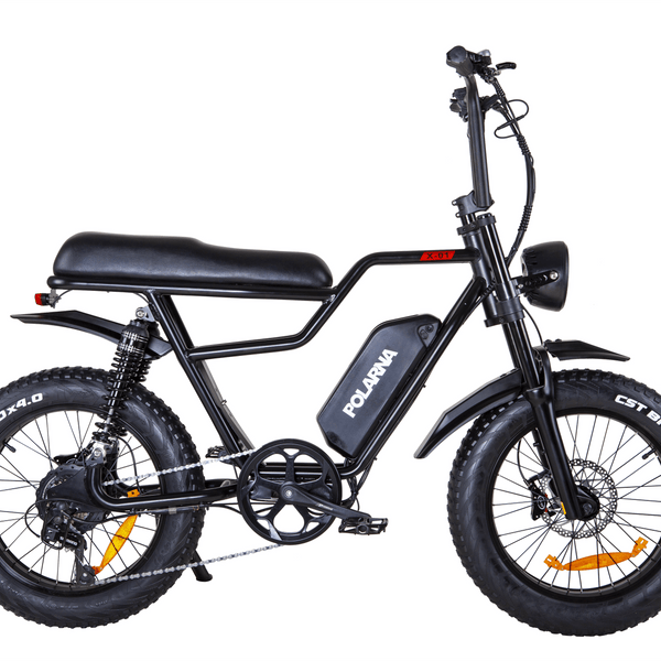 Polarna X-01 20“ 4.0 Fat Tire Electric Motorbike With 1000W Motor 48V 22.5Ah SamSung Battery Pneumatic Fork(USA) - Polarna Ebikes Polarna Ebikes Black POLANRA Polarna X-01 20“ 4.0 Fat Tire Electric Motorbike With 1000W Motor 48V 22.5Ah SamSung Battery Pneumatic Fork(USA)